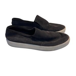 VINCE Bowen Suede Slip-on Flats Sneakers Shoes Black Size 9